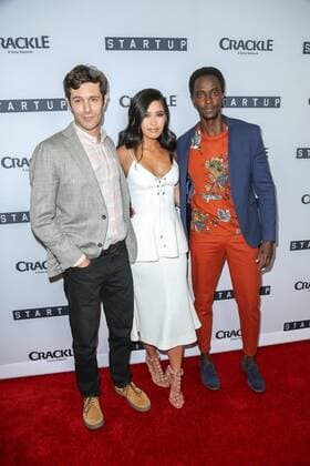 Adam Brody, Otmara Marrero und Edi Gathegi bei der StartUp Serien Premiere am 23.08.2016 in West Hollywood, Los Angeles Los Angeles Serienpremiere von StartUp in Los Angeles, 2016 