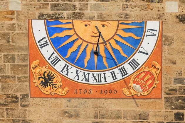 Sonnenuhr, Dinkelsbühl, Münster, Sankt Georg, Landkreis Ansbach, Bayern  1077106146