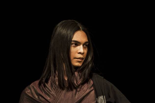 August 26, 2016 - Yogyakarta, Indonesia - A batik fashion model walking on the catwalk in Jogja Fashion Week, Yogyakarta, Indonesia, on August 26, 2016. Jogja Fashion Week which has pattern batik from various regions in Indonesia combined with a contemporary fashion with the aim of batik fashion can be more global and will be world international of fashion. Yogyakarta Indonesia  - ZUMAn230
