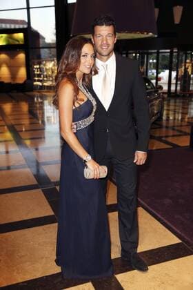 Michael Ballack mit Freundin Natacha Tannous bei der Golf Charity Masters Party im Hotel The Westin. Leipzig, 27.08.2016 Foto:xS.xGabschx xFuturexImage