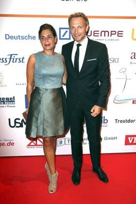 Christian Lindner mit Gattin Dagmar Rosenfeld-Lindner bei der Golf Charity Masters Party im Hotel The Westin. Leipzig, 27.08.2016 Foto:xS.xGabschx xFuturexImage