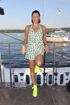 Simone Ballack, Serfan Fashion Show im Hugo s Beach am Starnberger See in Starnberg am 27.08.2016