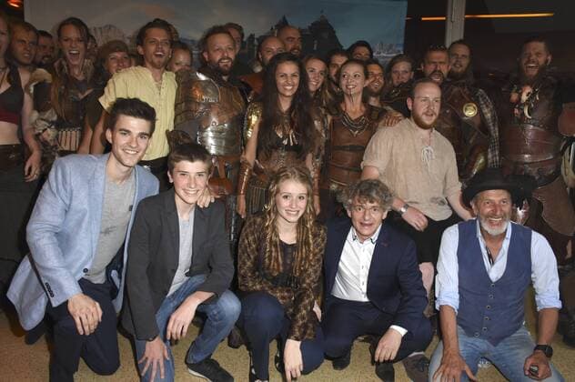 Patrick Mölleken, Florian Burgkart, Katharina Stark, Volker Zack Michalowski und Rufus Beck mit Armeliten bei der Premiere des Kinofilms König Laurin im Mathäser Filmpalast. München, 28.08.2016 Foto:xP.xSchönbergerx xFuturexImage