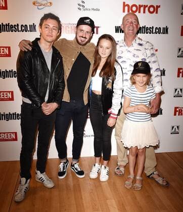 FrightFest 2016 - Lets Be Evil UK Premiere London, UK. Elliot James Langridge, Martin Owen, Isabelle Allen and Jonathan Willis at the UK Premiere of Lets be Evil as part of Channel Four FrightFest held at Vue Cinema, West 12, Concord Shopping Centre, London on Sunday 28 August 2016. LMK392 -60993-290816 