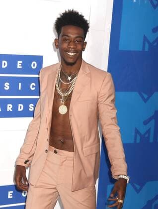 August 28, 2016 - New York, New York, U.S. - Hip hop artist DESIIGNER attends the arrivals at the 2016 MTV Video Music Awards held at Madison Square Garden. New York U.S. - ZUMAk03_