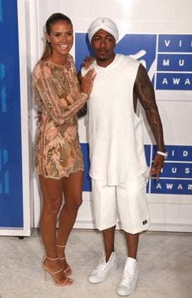 August 28, 2016 - New York, New York, U.S. - Model HEIDI KLUM and NICK CANNON attend the arrivals at the 2016 MTV Video Music Awards held at Madison Square Garden. New York U.S. - ZUMAk03_