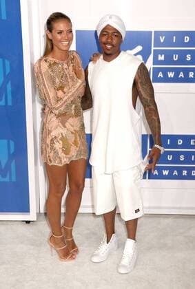 August 28, 2016 - New York, New York, U.S. - Model HEIDI KLUM and NICK CANNON attend the arrivals at the 2016 MTV Video Music Awards held at Madison Square Garden. New York U.S. - ZUMAk03_