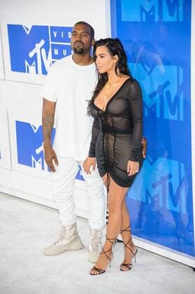 August 28, 2016 - New York, NY, United States - 28 August 2016 - New York, New York - Kanye West, Kim Kardashian West. 2016 MTV Video Music Awards at Madison Square Garden. Photo Credit: Mario Santoro AdMedia New York United States - ZUMAa123