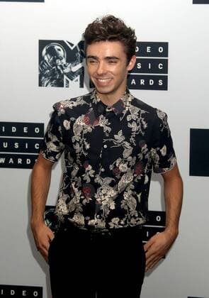 August 28, 2016 - New York, New York, U.S. - Singer NATHAN SYKES poses for photos in the press room at the 2016 MTV Video Music Awards held at Madison Square Garden. New York U.S. - ZUMAk03_
