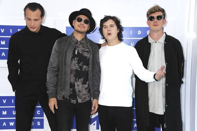Magnus Larsson, Kasper Daugaard, Lukas Graham Forchhammer und Mark Falgren bei der Verleihung der MTV Video Music Awards 2016 im Madison Square Garden. New York, 28.08.2016 Foto:xD.xVanxTinex xFuturexImage