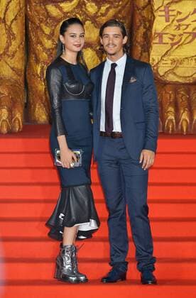 Actors Courtney Eaton(L) and Brenton Thwaites attend the Japan Premiere for the film Gods of Egypt at the Tokyo National Museum in Tokyo, Japan on August 30, 2016. This film will open on September 9 in Japan.  TKP2016083008 KEIZOxMORI