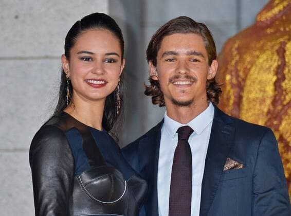 Actors Courtney Eaton(L) and Brenton Thwaites attend the Japan Premiere for the film Gods of Egypt at the Tokyo National Museum in Tokyo, Japan on August 30, 2016. This film will open on September 9 in Japan.  TKP2016083015 KEIZOxMORI
