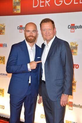 19.Goldener Computerpreis 2016 Axel Telzerow, Dr. Hans Hammer Verleihung des 19. Goldener Computers der Fachzeitschrift Computer Bild im Axel-Springer-Haus in Berlin am 30.08.2016