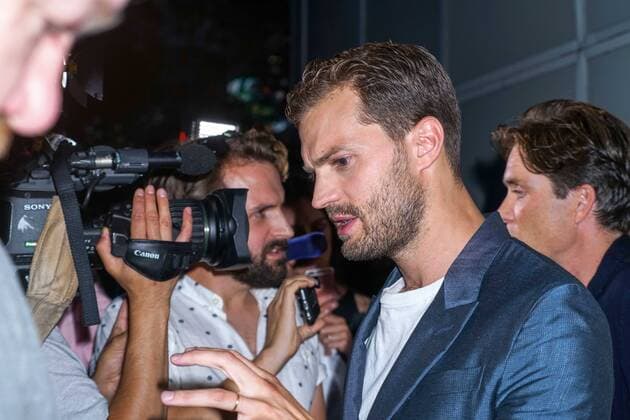 Northern Irish actor, model, and musician Jamie Dornan and Irish actor Cillian Murphy attending the UK premiere of Anthropoid at BFI Southbank in London. AUGUST 30th 2016  SLIx162794
