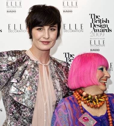 Nov. 10, 2009 - London, Great Britain - Zandra Rhodes and Erin O Connor at The 2009 Elle Decoration Britsh Design Awards at Aqua on November 10, 2009 in London. Picture by Julie Edwards LFI.  - ZUMAl60_