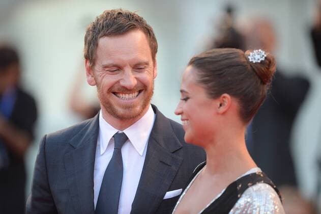 Swedish actress Alicia Vikander and British actor Michael Fassbender attend the premiere of The Light Between Oceans at the 73rd Venice Film Festival on September 1, 2016.  LON20160901131 RUNExHELLESTAD
