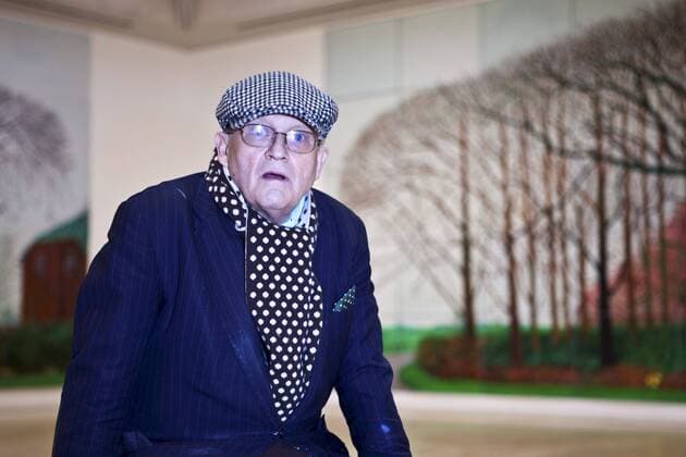 Nov. 23, 2009 - London, Great Britain - David Hockney Photocall with his work of art Bigger Trees Near Water at Tate Britain, London. 23 November 2009. Picture by Colin Chau LFI  - ZUMAl60_