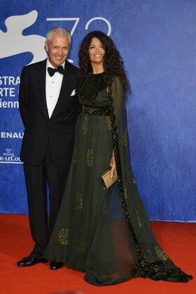73rd Venice Film Festival, Red Carpet film Franca Chaos and creation . Pictured: Afef Jnifen, Marco Tronchetti Provera  Copyright: xSimonexComi Veneziax2016x