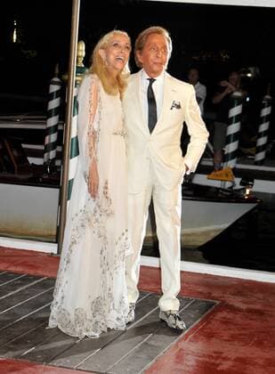 73rd Venice Film Festival. Arrivals for Franca: Chaos and Creation red carpet. Pictured: Franca Sozzani, Valentino Garavani  Copyright: xVeneziax2016x