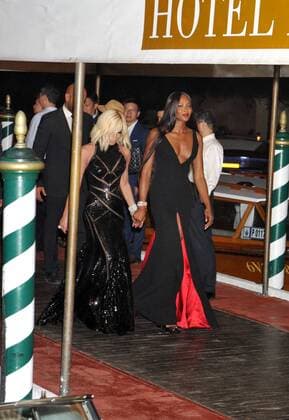73rd Venice Film Festival. Arrivals for Franca: Chaos and Creation red carpet. Pictured: Donatella Versace, Naomi Campbell  Copyright: xVeneziax2016x