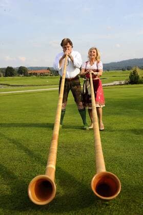 Marianne und Michael 5. Marianne & Michael Lederhos«n Cup Golfclub Valley Golfplatz Tegernsee Muenchen 02. September 2016
