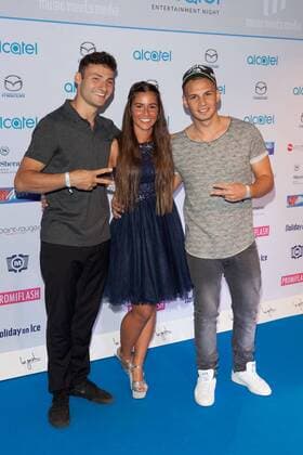 Robert Beitsch, Sarah Lombardi und Pietro Lombardi - Music Meets Media und alcatel Entertainment Night in Berlin am 02.09.2016. Music Meets Media - alcatel Entertainment Night