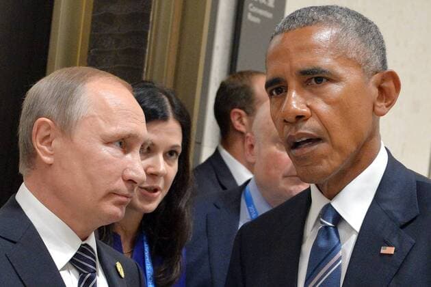 Bilder des Tages HANGZHOU, CHINA â€“ SEPTEMBER 5, 2016: Russia s President Vladimir Putin (L) and US President Barack Obama meet on the sidelines of the G20 summit. Alexei Druzhinin Russian Presidential Press and Information Office TASS  TS02FDA0