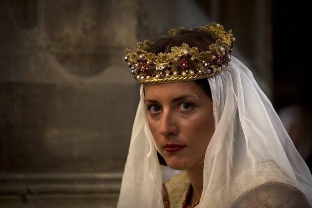 A re-enactment of the coronation of Charles IV (1316-1378) as king of Bohemia was staged in Prague s St Vitus Cathedral, Prague, Czech Republic, September 4, 2016 at the close of two-day festivity the City of Prague and Charles University jointly organised to mark the Holy Roman emperor s 700th birth anniversary. (CTKxPhoto KaterinaxSulova) CTKPhotoP201609040325201  suk8