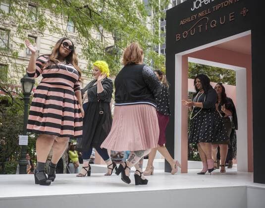 Ashley Nell Tipton plus-sized fashions for JCPenney JCPenney presents a fashion show of clothing for plus sized women created by designer Ashley Nell Tipton in Greeley Square in New York on Tuesday, September 6, 2016. Tipton is partnering with the department store in a plus-sized line for JCPenney s Boutique+ brand. Tipton was the winner of season 14 of Project Runway. (  RichardxB.xLevine