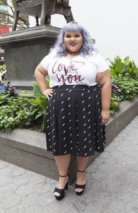 US: New York fashion week Ashley Nell Tipton show Ashley Nell Tipton attends runway for women plus-size collection presented by JCPenney during New York fashion week ss 2017 at Greeley Square, New York.  LevxRadin