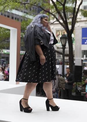 US: New York fashion week Ashley Nell Tipton show Ashley Nell Tipton walks runway for women plus-size collection presented by JCPenney during New York fashion week ss 2017 at Greeley Square, New York.  LevxRadin