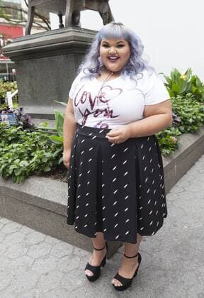 US: New York fashion week Ashley Nell Tipton show Ashley Nell Tipton attends runway for women plus-size collection presented by JCPenney during New York fashion week ss 2017 at Greeley Square, New York.  LevxRadin