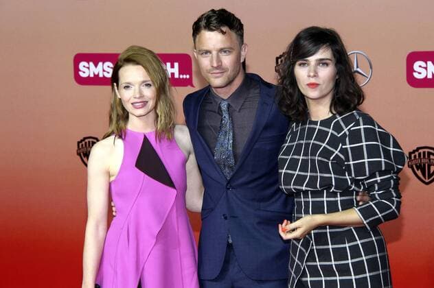 Karoline Herfurth, Friedrich Mücke und Nora Tschirner bei der Premiere des Kinofilms SMS für dich im CineStar Sony Center. Berlin, 06.09.2016 Foto:xA.xBuggex xFuturexImage