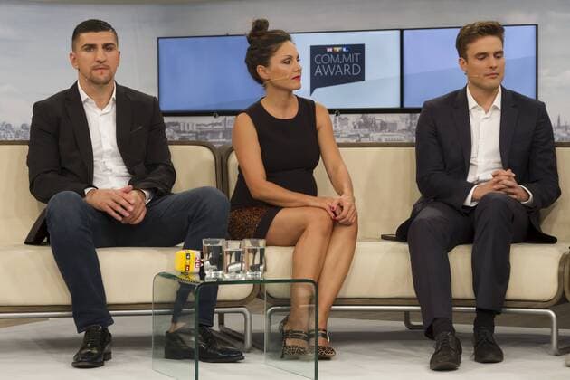 Marco Huck, Nazan Eckes ( schwanger 7.Monat) und Constantin Schreiber - Preisverleihung des RTL Com. mit Award auf der IFA in Berlin am 07.09.2016. RTL COM.MIT AWARD