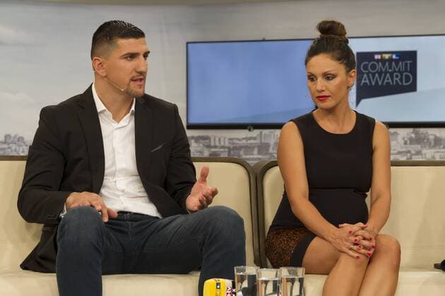 Marco Huck und Nazan Ecker (schwanger 7.Monat) - Preisverleihung des RTL Com. mit Award auf der IFA in Berlin am 07.09.2016. RTL COM.MIT AWARD