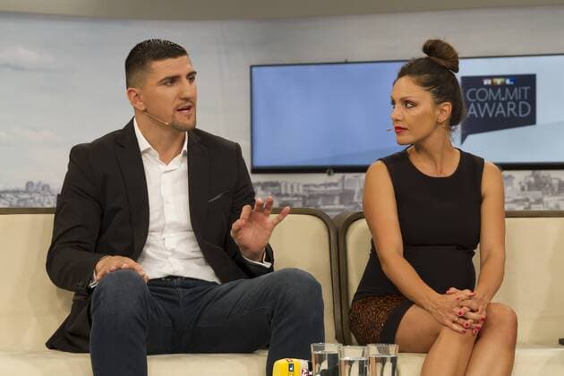 Marco Huck und Nazan Ecker (schwanger 7.Monat) - Preisverleihung des RTL Com. mit Award auf der IFA in Berlin am 07.09.2016. RTL COM.MIT AWARD