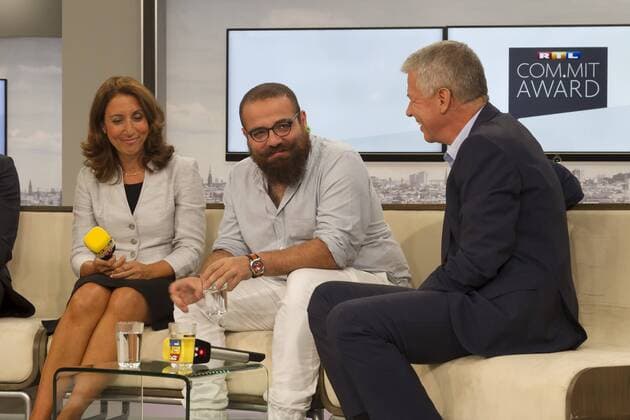 Aydan Özoguz, Firas al-Shater und Peter Kloeppel - Preisverleihung des RTL Com. mit Award auf der IFA in Berlin am 07.09.2016. RTL COM.MIT AWARD