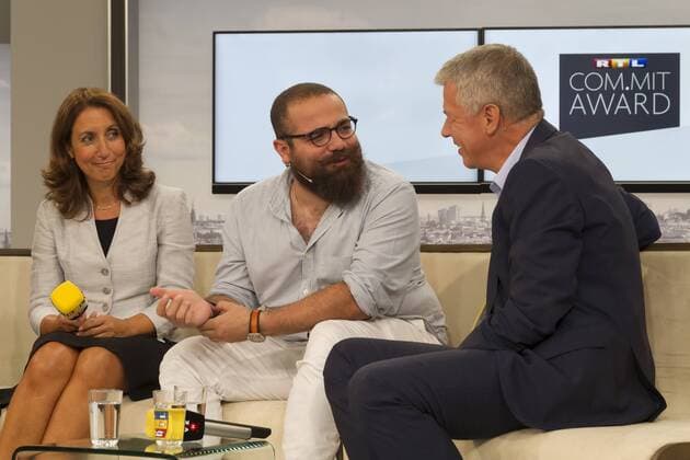 Aydan Özoguz, Firas al-Shater und Peter Kloeppel - Preisverleihung des RTL Com. mit Award auf der IFA in Berlin am 07.09.2016. RTL COM.MIT AWARD