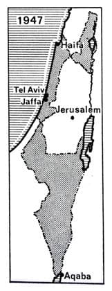 partition plan for Palestine issued by the United Nations 1947 WHA  !ACHTUNG AUFNAHMEDATUM GESCHÄTZT! Copyright: WHA UnitedArchivesWHA_036_0973