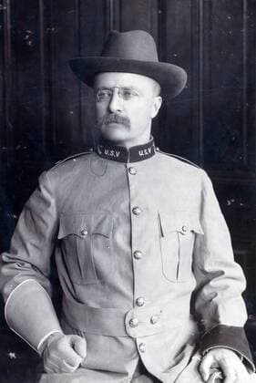 Photograph of Theodore Roosevelt (1858-1919) as a Rough Rider. Dated 1898 WHA  !ACHTUNG AUFNAHMEDATUM GESCHÄTZT! Copyright: WHA UnitedArchivesWHA_063_0050