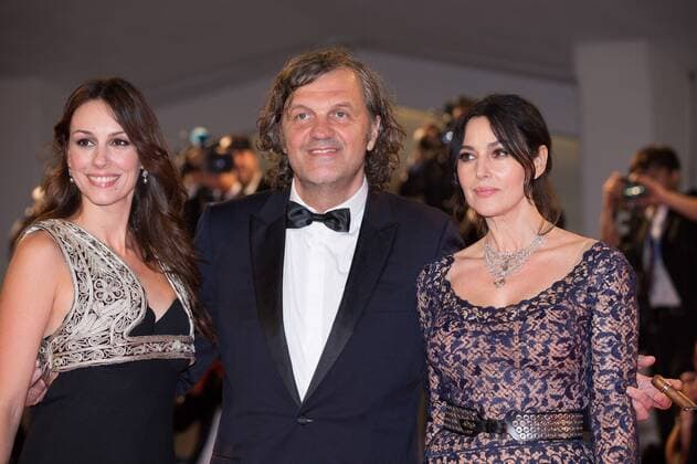 Foto IPP DanielexCifala Venezia 09 09 2016 73 Filmfestspiele Venedig Red Carpet On The Milky Road da sinistra Sloboda Micalovic, Emir Kusturica e Monica Bellucci  0