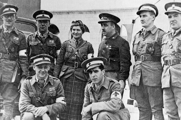 Scottish members of the International Brigades, during the Spanish Civil war. 1937 WHA  !ACHTUNG AUFNAHMEDATUM GESCHÄTZT! Copyright: WHA UnitedArchivesWHA_064_0417