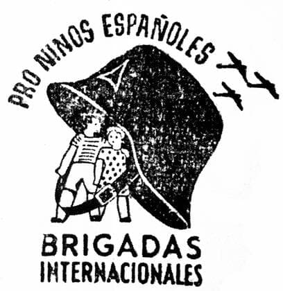 Spanish Civil War 1937. poster stating that the International brigades protect Spanish children WHA  !ACHTUNG AUFNAHMEDATUM GESCHÄTZT! Copyright: WHA UnitedArchivesWHA_064_0951