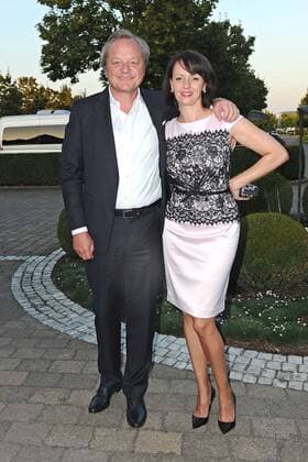 5. Aktion Kinderträume Golf Cup . Hanjo Schneider ( Geschäftsführung der Hermes Europe ) und Kathrin Ramcke anläßlich des 5. Aktion Kinderträume Golf Cup am 09.09.2016 in St. Leon-Rot.