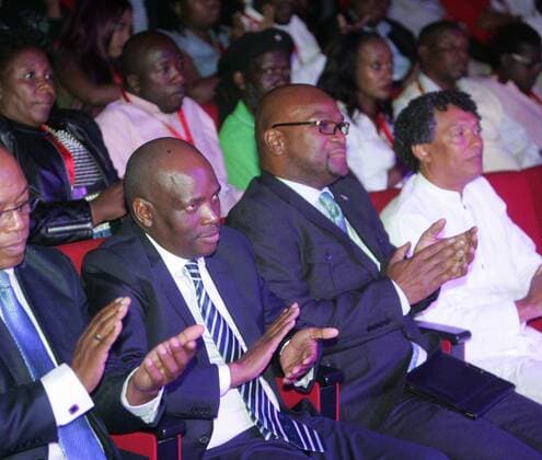 Moshito Music Conference and Exhibition at SABC JOHANNESBURG, SOUTH AFRICA ? SEPTEMBER 08: Minister of Arts and Culture Nathi Mthethwa and SABC COO Hlaudi Motsoeneng during the Moshito Music Conference and Exhibition at the SABC on September 08, 2016 in Johannesburg, South Africa. Speaking during the conference, SABC COO Hlaudi Motsoeneng promised to do root out corruption at the corporation. ( Gallo00060965