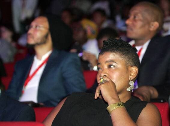 Moshito Music Conference and Exhibition at SABC JOHANNESBURG, SOUTH AFRICA ? SEPTEMBER 08: Thandi Mazwai during the Moshito Music Conference and Exhibition at the SABC on September 08, 2016 in Johannesburg, South Africa. Speaking during the conference, SABC COO Hlaudi Motsoeneng promised to do root out corruption at the corporation. ( Gallo00060966