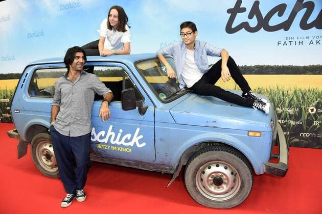 Fatih Akin, Tristan Göbel und Anand Batbileg bei der Filmpremiere Tschick im Kino International. Berlin, 12.09.2016 Foto:xFredericx xFuturexImage