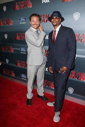 Clayne Crawford und Damon Wayans Sr., die beiden Schauspieler und Hauptdarsteller bei der Lethal Weapon Serien Premiere am 12.09.2016 in Los Angeles Lethal Weapon TV Series Season 1 Premiere in Los Angeles, 2016 