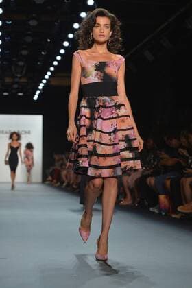 New York Fashion Week - Chiara Boni A model walks on the runway at the Chara Boni La Petite Robe show during New York Fashion Week: The Shows at The Dock, Skylight at Moynihan Station in New York City on September 13, 2016.  NYP201613020024 ANDREAxHANKS