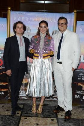 Milan, before the film Summer on him by GabrieleMuccino. pictured: Brando Pacitto, Matilda Lutz Gabriele Muccino  Copyright: xManuelexMangiarottix